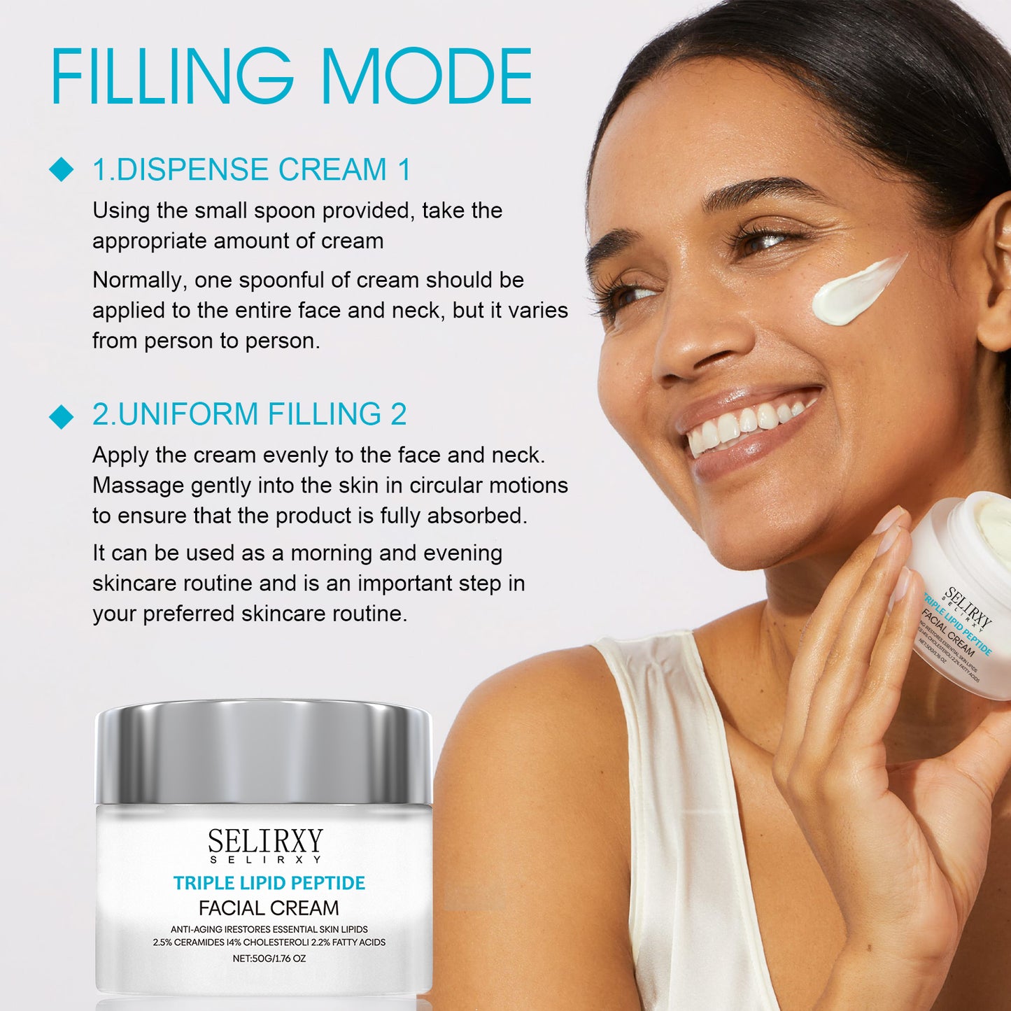 Skin Fix Barrier Triple Lipid-Peptide Face Cream, Anti Aging Moisturizer for Face, Skin Care Facial Moisturizer for All Skin Types, Glow, Smooth and Firm Skin