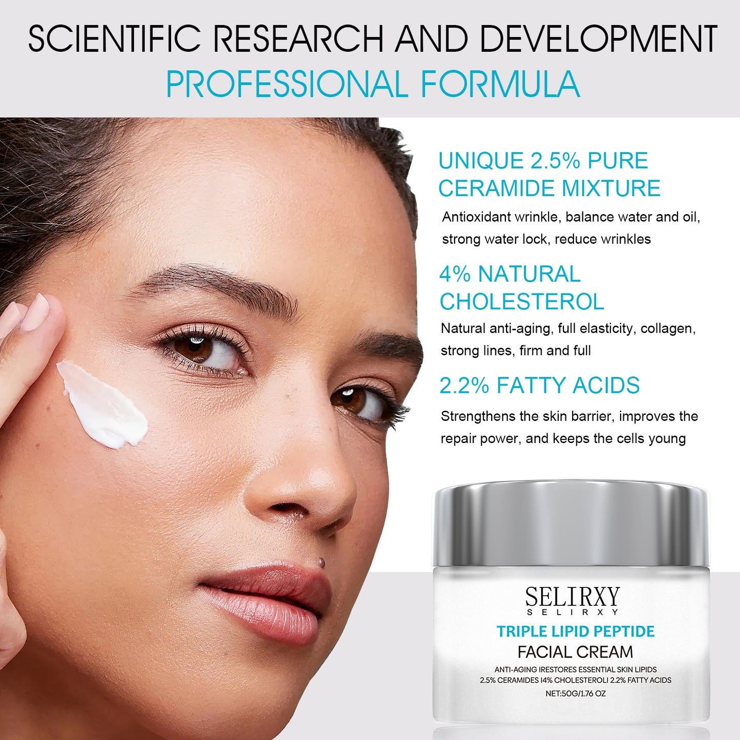 Skin Fix Barrier Triple Lipid-Peptide Face Cream, Anti Aging Moisturizer for Face, Skin Care Facial Moisturizer for All Skin Types, Glow, Smooth and Firm Skin