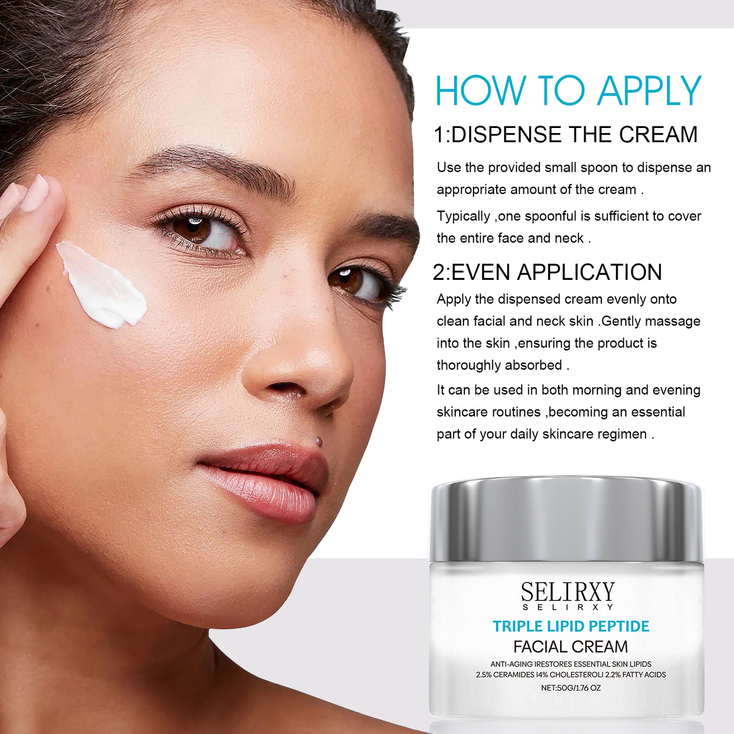 Skin Fix Barrier Triple Lipid-Peptide Face Cream, Anti Aging Moisturizer for Face, Skin Care Facial Moisturizer for All Skin Types, Glow, Smooth and Firm Skin
