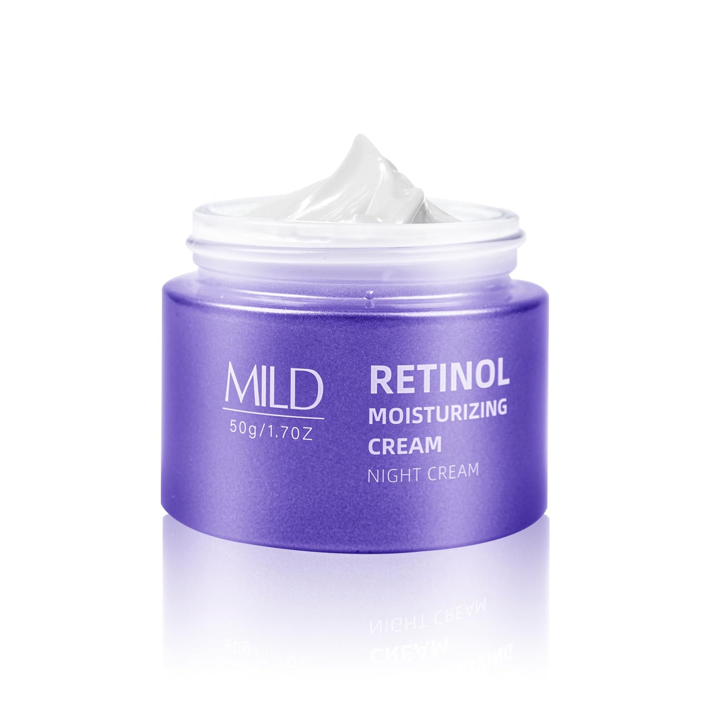 Retinol & Hyaluronic Acid Night Cream, Anti-Aging Face Moisturizer,Anti-Aging Retinol Face Cream for Women, Firms Skin to Fight Fine Lines, Wrinkles & Dark Spots, 1.7 oz