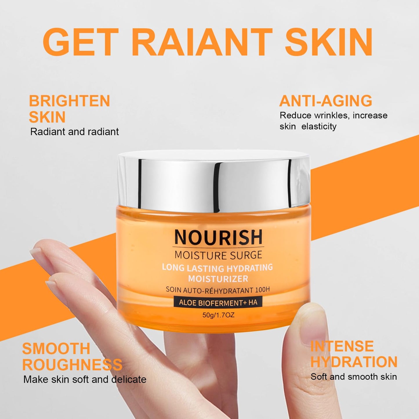 100H Auto-Replenishing Hydrator, Oil-Free Gel-Cream Moisturizer with Hyaluronic Acid, Aloe Bioferment & Vitamins C + E – Lightweight, Instant & Long-Lasting Hydration for All Skin Types