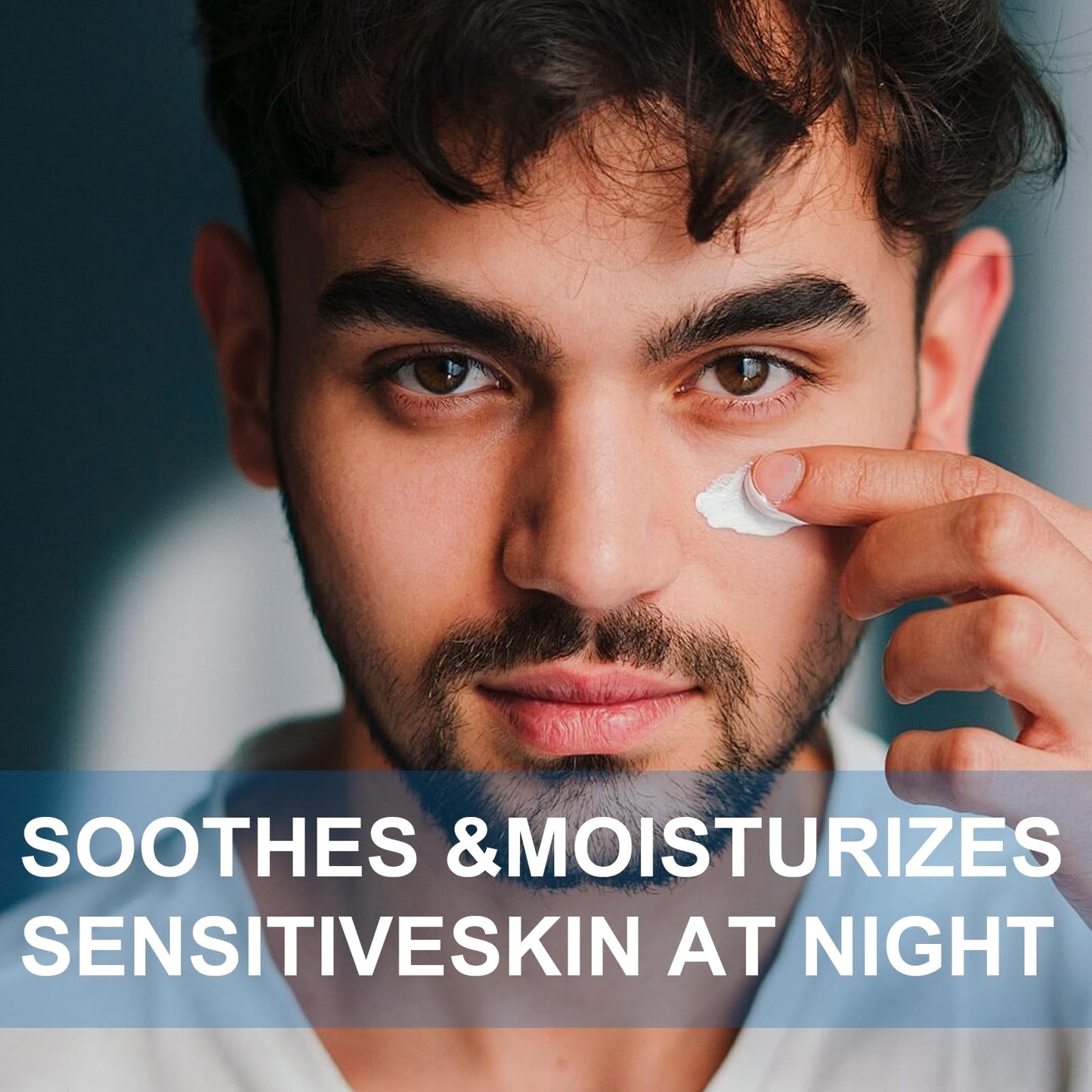 Soothing Night Cream for Sensitive Skin, Hydrating Moisturizer with Glycerin, Squalane, Shea Butter & Vitamin E, Gentle Face Cream for Women & Men, 1.7 Oz