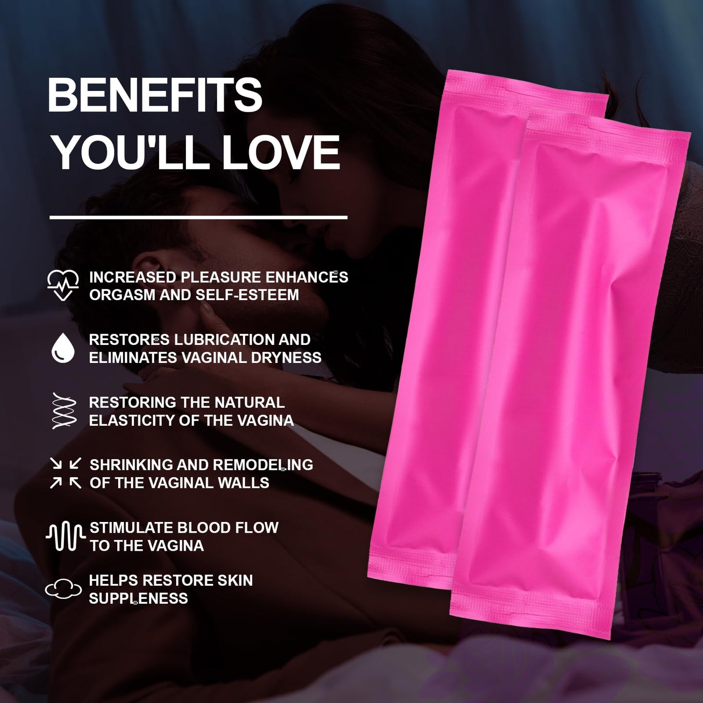 Vaginal Tightening Cream – Vaginal Moisturizer Gel Hydrating Formula with Collagen, Rose Water & Birch Sap, Prefilled Applicators for Skin Elasticity & Comfort - 6 Count Kit