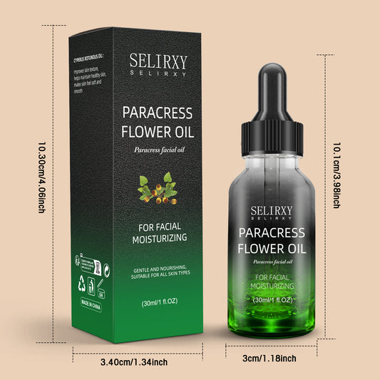 Paracress Facial Oil - 100% Natural Helichrysum Essential Oil for Anti-Aging, Moisturizing, Wrinkle Reduction, & Skin Firming | Face Oil for Women Hydration & Skin Glow | 1 fl. oz