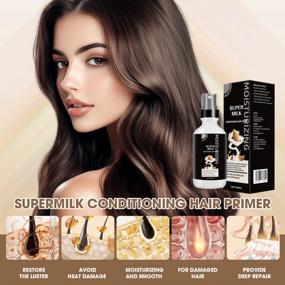 Super Milk Conditioner Hair Detangler Spray, Nourishes Softens Hair, Intensely Moisturizes, Anti Frizzy Dry Hair, Leave-In Conditioner Spray 120ML/4.06Fl.oz
