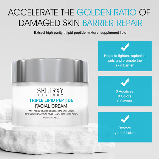 Skin Fix Barrier Triple Lipid-Peptide Face Cream, Anti Aging Moisturizer for Face, Skin Care Facial Moisturizer for All Skin Types, Glow, Smooth and Firm Skin