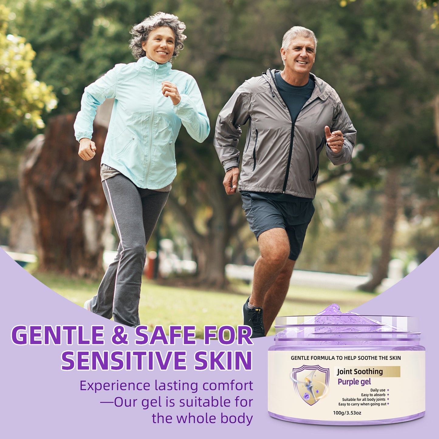 Joint Pain Gel Purple Gel Moisturizing Cream for Knees, Neck, Feet, Hand Whole Body