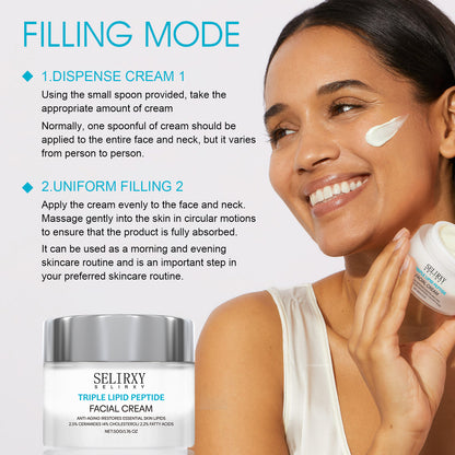 Skin Fix Barrier Triple Lipid-Peptide Face Cream, Anti Aging Moisturizer for Face, Skin Care Facial Moisturizer for All Skin Types, Glow, Smooth and Firm Skin