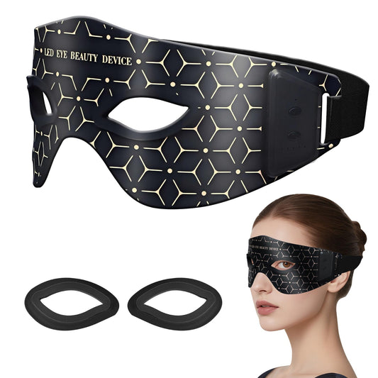 Red Light Therapy for Eyes, 5 Modes LED Eye Mask for Skin Rejuvenation, Anti-Aging, Boost Collagen, Under Eye Red Light Therapy Device for Dark Circles, EyeBags, Wrinkles