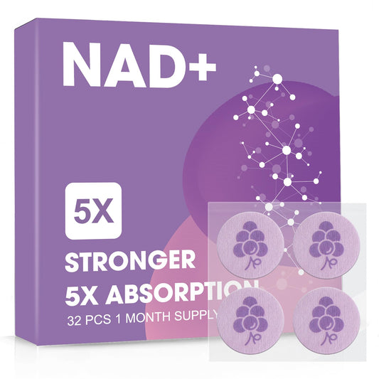 NAD Patches for Women | NAD+ Plus Patche – 32 Count | Vegan, Skin-Friendly Daily Patches with Gradual Release Design | 8-Hour Wear | Latex-Free & Water-Resistant