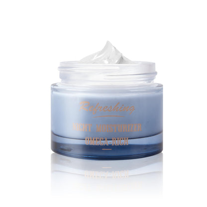 Midnight Recovery Omega Botanical Night Cream, Anti-Wrinkle Face Moisturizer with Omega 3, Omega 6, Vitamin C & Hyaluronic Acid, Plumps & Replenishes Skin Barrier – 1.7 fl oz