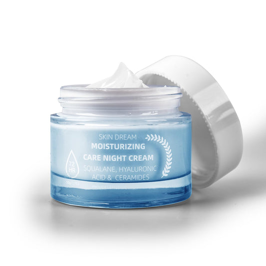 Ultra Hydrating Night Cream, Anti-Aging Face Moisturizer with Hyaluronic Acid, Aloe Vera & Green Tea, Nourishing Overnight Repair Cream for Fine Lines & Wrinkles, 2 oz