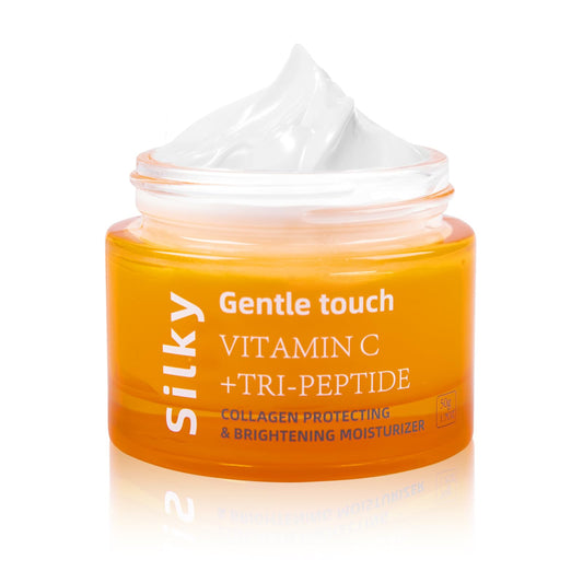 Vitamin C + Peptide Brightening Moisturizer | 3% Stabilized Vitamin C & Multi-Peptide Complex | Hydrating Anti-Aging Face Cream for Radiance, Firmness & Wrinkle Repair | Vegan, Fragrance-Free, 1.7 oz
