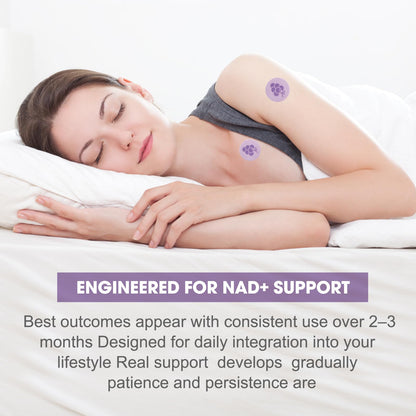 NAD Patches for Women | NAD+ Plus Patche – 32 Count | Vegan, Skin-Friendly Daily Patches with Gradual Release Design | 8-Hour Wear | Latex-Free & Water-Resistant