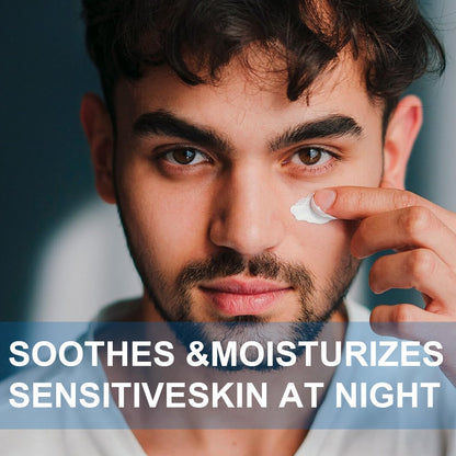 Soothing Night Cream for Sensitive Skin, Hydrating Moisturizer with Glycerin, Squalane, Shea Butter & Vitamin E, Gentle Face Cream for Women & Men, 1.7 Oz