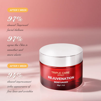 Triple Power Anti-Aging Moisturizer – Retinol, Hyaluronic Acid, Vitamin C, Niacinamide – Wrinkle Reduction, Firming, Brightening & Deep Hydration for Younger-Looking Skin, 1.7 Oz