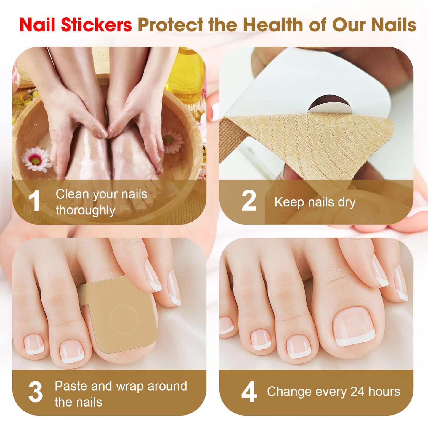 Multi Purpose Nail Repair Patch, 15 Nail Stickers, Used for nail Dust Prevention, Preventing Fungal Infections, and Maintaining Healthy nail Appearance